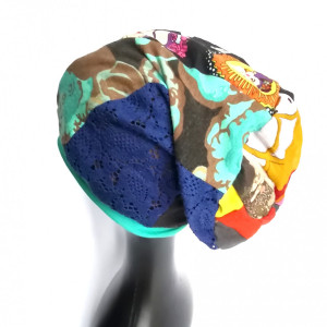 Women's patchwork long hat