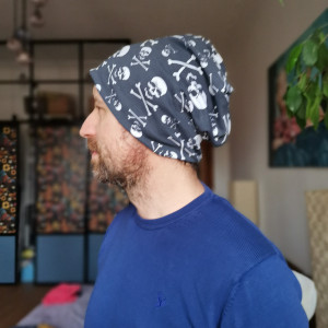 skull beanie slouchy unisex
