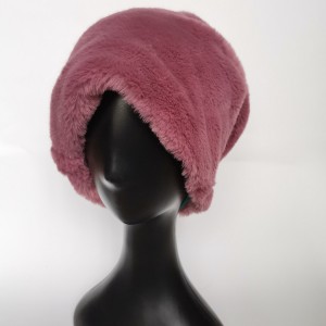 heather hat made of faux fur