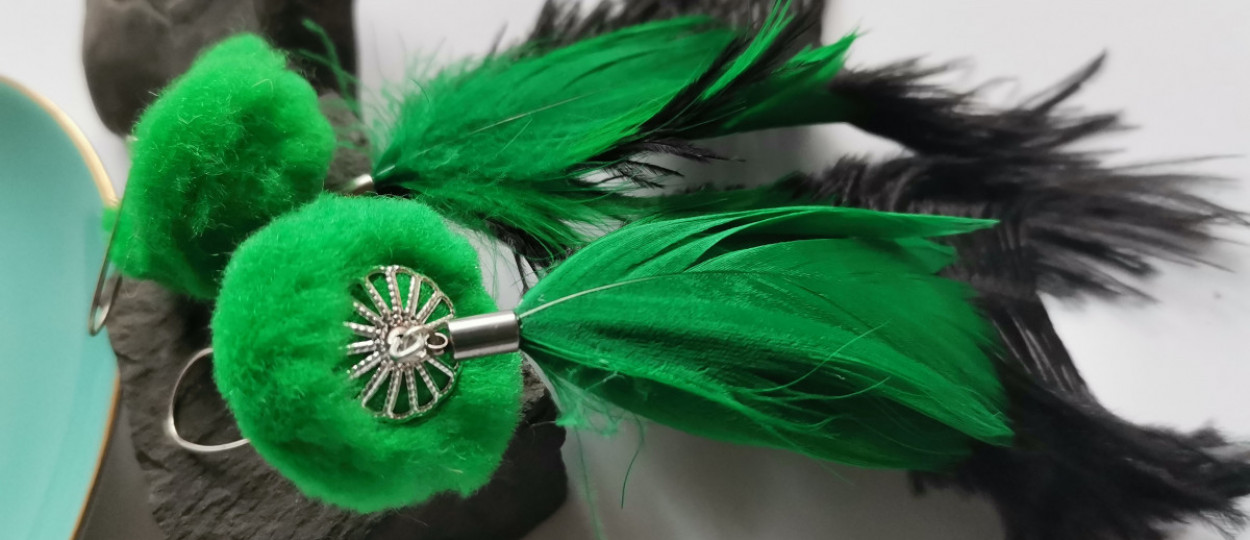 green feathers